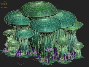 cartoon edition - ancient nu wa mushroom fossils 0 Modello 3D