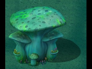 cartoon edition - ancient nu wa mushroom fossil 04 3D Model