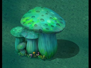 cartoon edition - ancient nu wa mushroom fossil 04 Model 3D