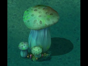 cartoon edition - ancient nu wa mushroom fossil 04 Model 3D