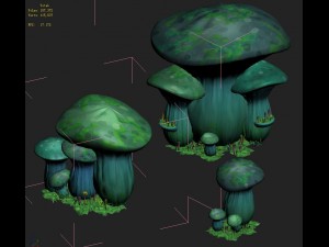 cartoon edition - ancient nu wa mushroom fossil 04 Model 3D