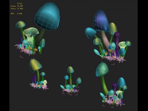 cartoon edition - ancient nu wa mushroom fossil 05 3D-Modell