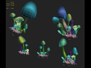 cartoon edition - ancient nu wa mushroom fossil 05 3D Model