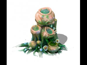 cartoon version - petrol spores 05 3D Model