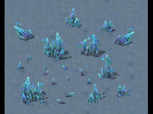 cartoon version - crystal fantasy flower 3D Model