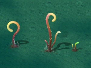 Cartoon-Version - gestreifte Spore 3D Modell