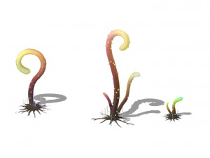 cartoon version - striped spore Modello 3D