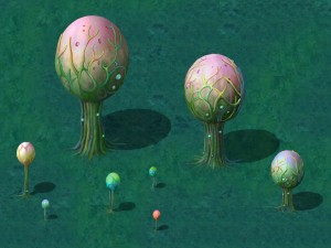 cartoon version - fine stripe spores 3D Model