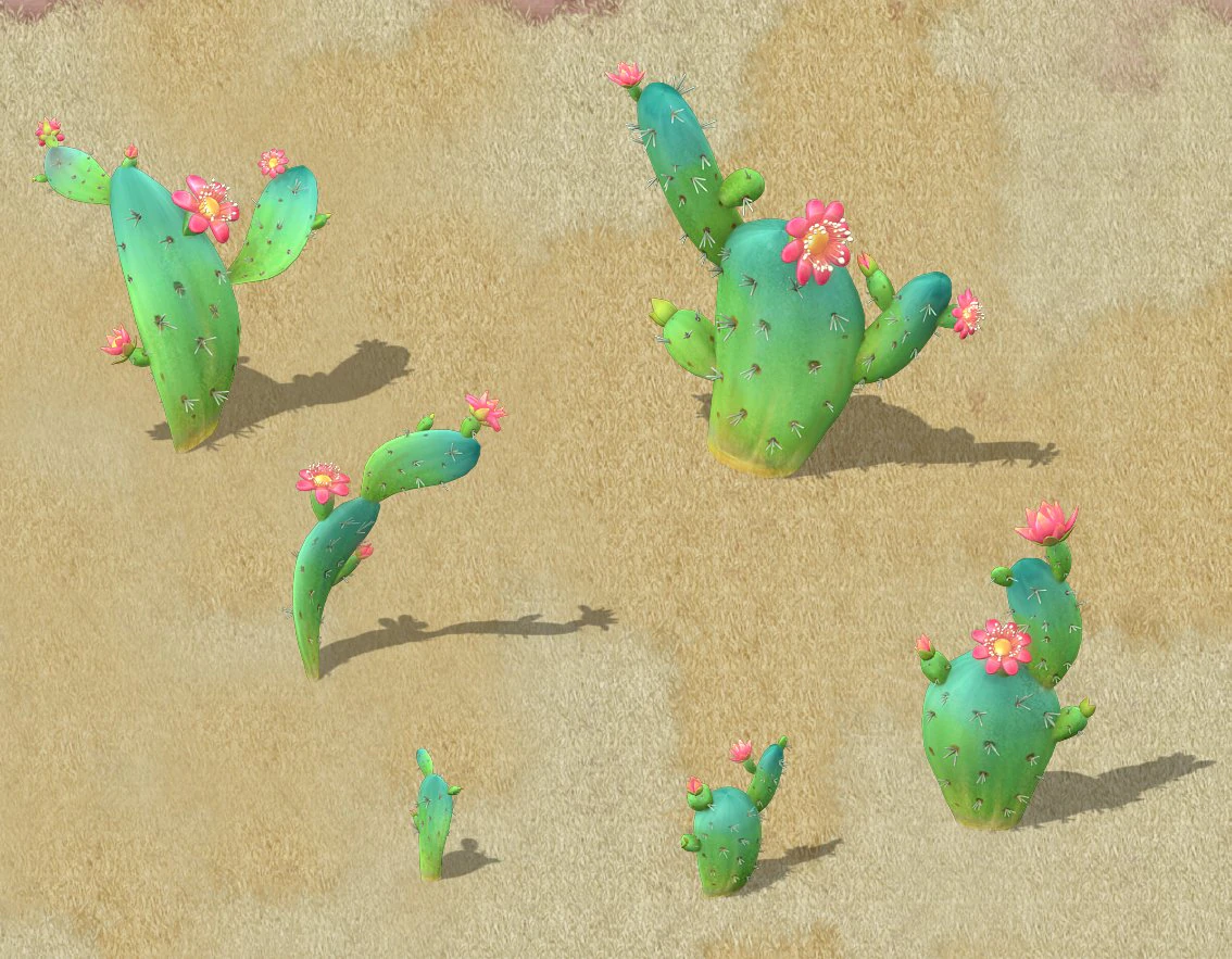 cartoon version - cactus 3D Model .c4d .max .obj .3ds .fbx .stl .blend
