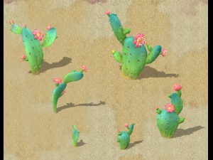 cartoon version - cactus 3D Модель