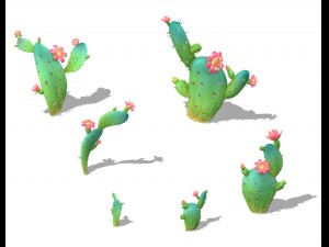 cartoon version - cactus 3D Model