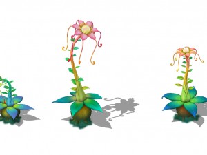 cartoon version - prophet magic flower 3D 모델