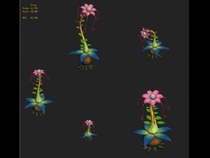 cartoon version - prophet magic flower 3D 모델