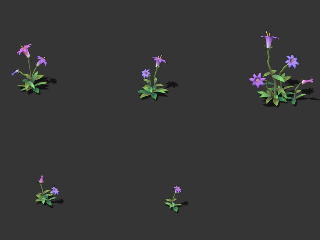 cartoon version - small flower bark forest 3Dモデル .c4d .max .obj .3ds .fbx .stl .blend 