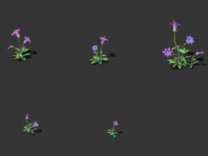 cartoon version - small flower bark forest 3Dモデル