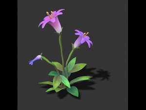 cartoon version - small flower bark forest 3Dモデル
