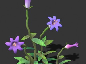 cartoon version - small flower bark forest 3Dモデル