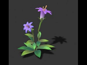 cartoon version - small flower bark forest 3D Model