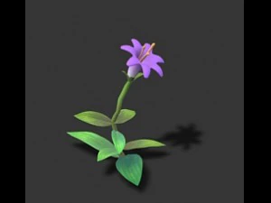 cartoon version - small flower bark forest 3D Model