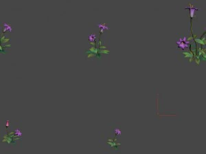 cartoon version - small flower bark forest 3D Model