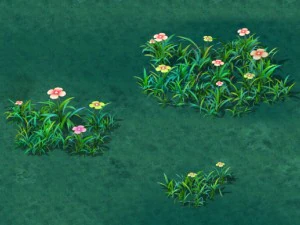 versione cartoon - piccola superficie di fiori di campo Modello 3D