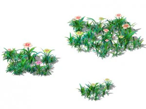 cartoon version - small wildflower surface 3D Model