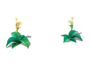 cartoon version - plant mysterious light 3D Model