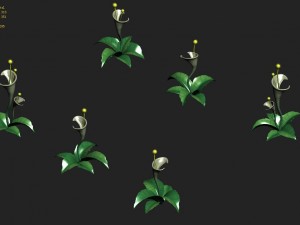 cartoon version - plant mysterious light 3D Model