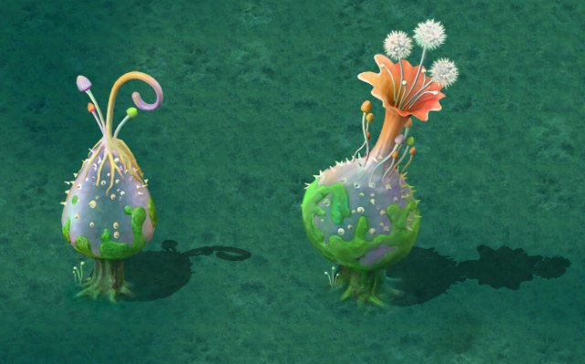 cartoon version - hollow transparent spores 3D Model .c4d .max .obj .3ds .fbx .stl .blend 