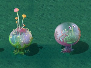 cartoon version - hollow transparent spores 3D Model