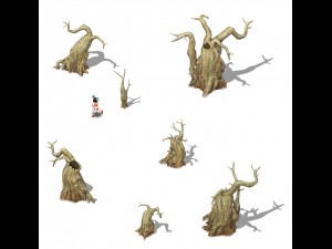 cartoon version - grudge bag tree 3D Модель