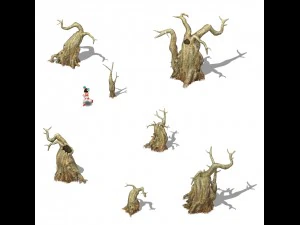 cartoon version - grudge bag tree 3D Model