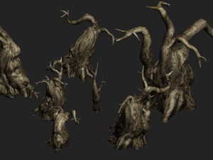 cartoon version - grudge bag tree 3D Модель