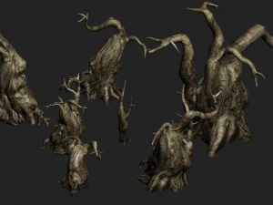 cartoon version - grudge bag tree 3D Model