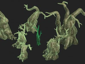 cartoon version - grudge bag tree 3D Model