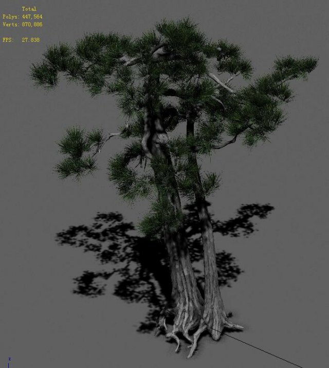 strange - pine 02 3D 모델 .c4d .max .obj .3ds .fbx .stl .blend 