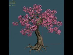 forest - peach blossom tree 04 3D Model