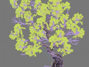 forest - peach tree 05 Modèle 3D
