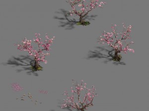 forest - peach blossom tree 21 3D Модель