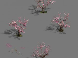 forest - peach blossom tree 21 3D Model