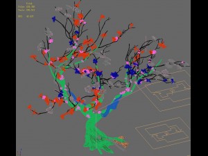 forest - peach blossom tree 21 3D Модель