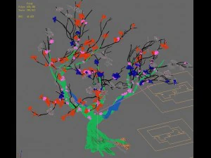 forest - peach blossom tree 21 3D Model