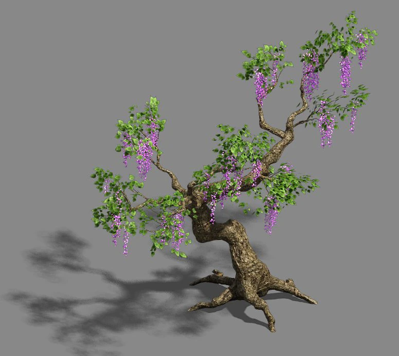 trees - purple trees 3D Model .c4d .max .obj .3ds .fbx .stl .blend 
