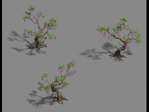 trees - purple trees 3D Модель