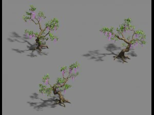 trees - purple trees 3D Model