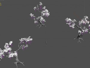 trees - purple trees 3D Модель