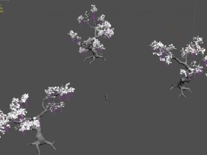 trees - purple trees 3D Model