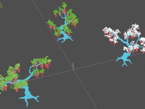 trees - purple trees 3D Модель