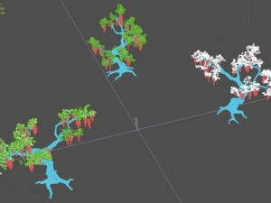 trees - purple trees 3D Model