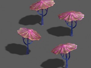 water cloud ze - plant - strange mushroom Modelo 3D